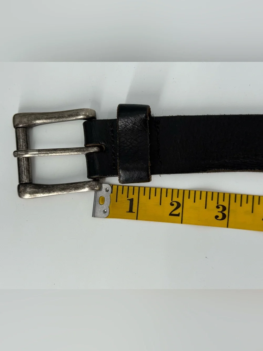 Vintage Casual Black Leather Belt 40
